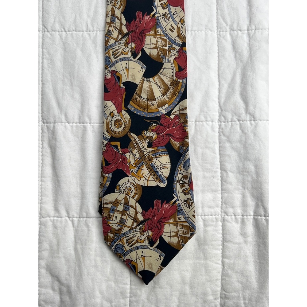 Vintage Kenneth Cole New York 100% Silk Tie Celestial Map Design Made in Italy - Picture 3 of 6